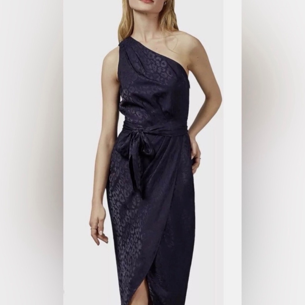 NWT Ted Baker animal jacquard asymmetrical dress